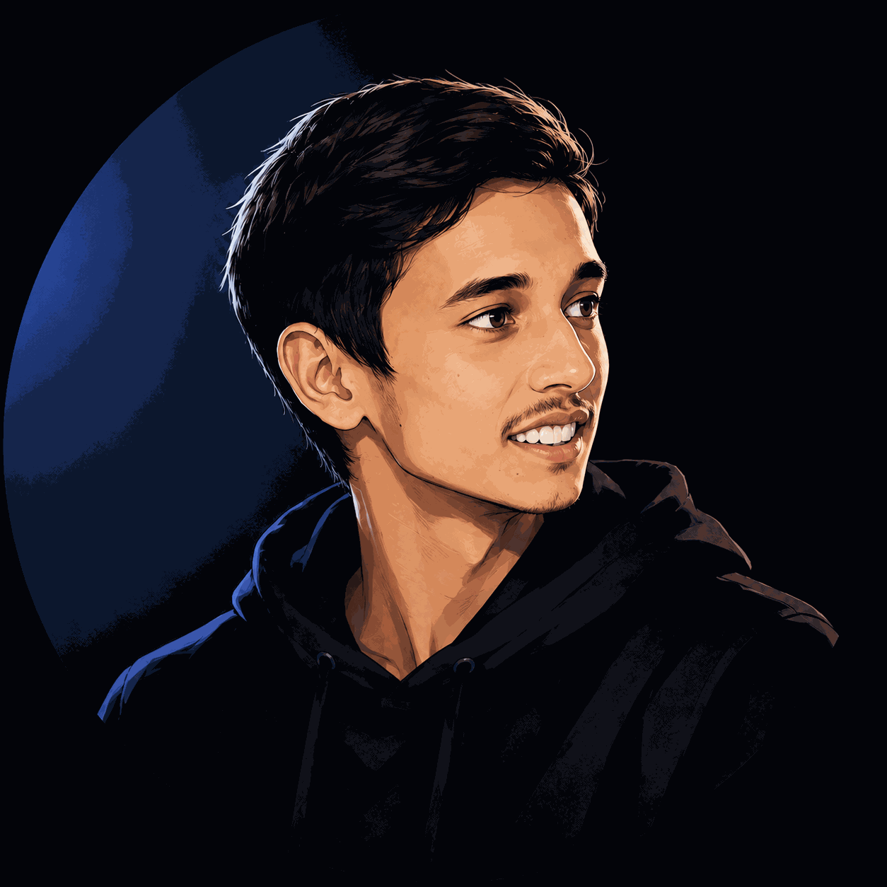 Illustrated portrait of Priyanshu